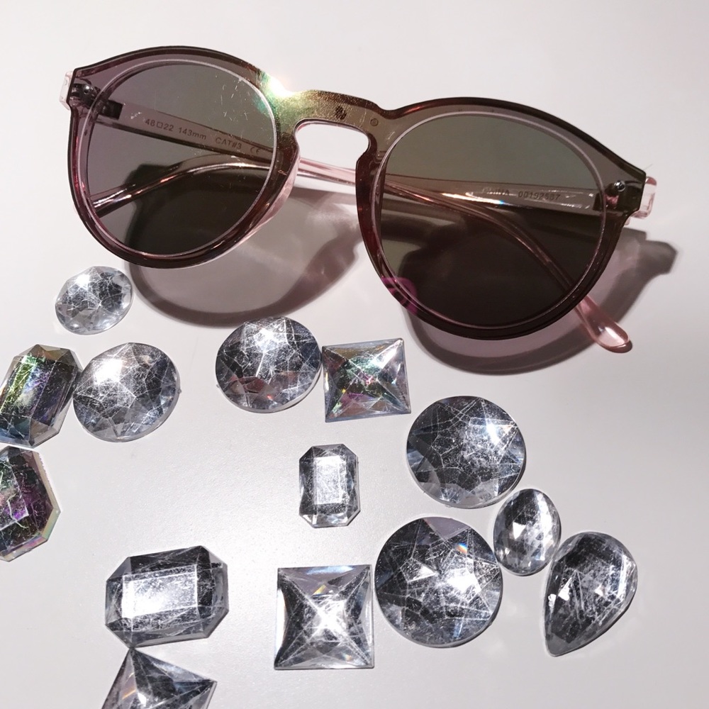 Iridescent Pink and Green Sunglasses